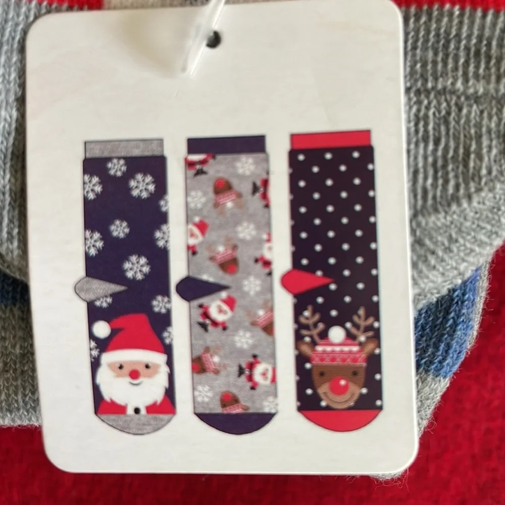 Ladies NEW Christmas socks six pairs, shoe size 4-10
